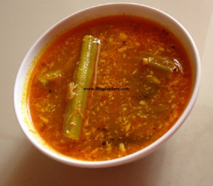 drumstick kara kuzhambu, murungakkai kara kuzhambu