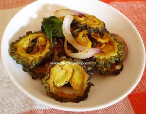 pavakkai poriyal, bitter gourd fry recipe, karela sabzi recipe