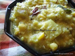 pudalangai kootu recipe, snake gourd kootu curry, podalangai kootu recipe