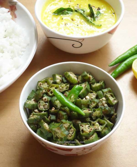 Vendakkai Pepper Fry Okra Pepper Stir Fry Indian Recipes Blogexplore