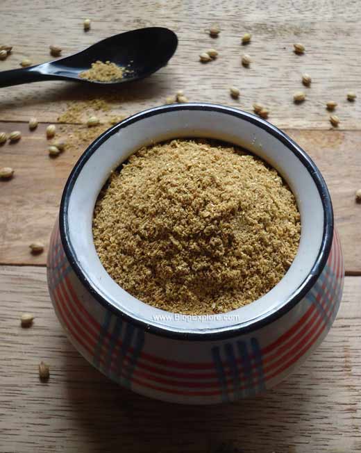 coriander powder recipe, dhania powder recipe