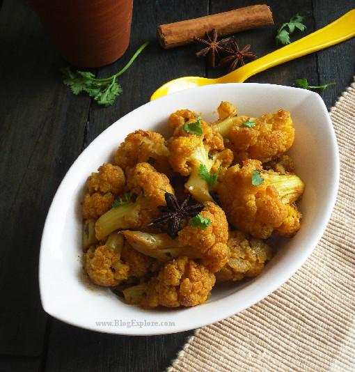 gobi sabzi recipe, quick Indian cauliflower stir fry