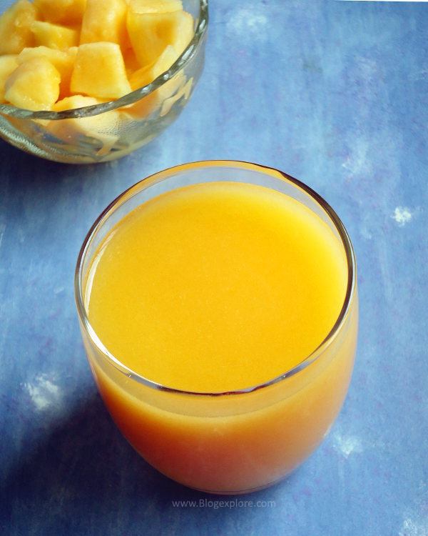 Cantaloupe Juice or Musk Melon Juice recipe - healthy and delicious fruit juice using cantaloupe.