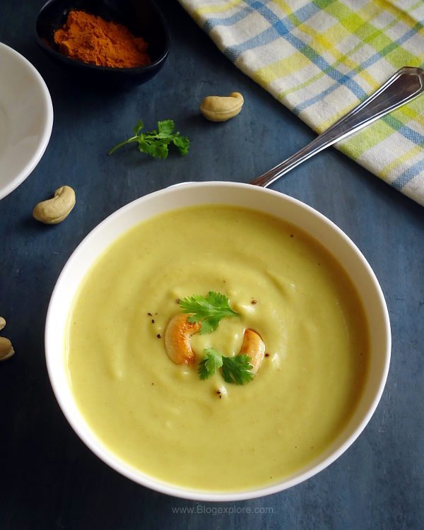 easy cauliflower soup Indian style recipe, gobi soup recipe