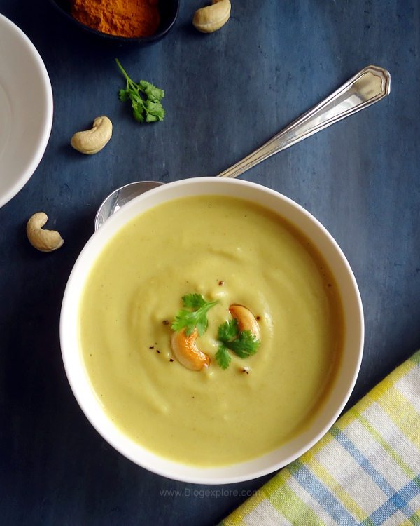 easy cauliflower soup Indian style recipe, healthy gobi soup recipe