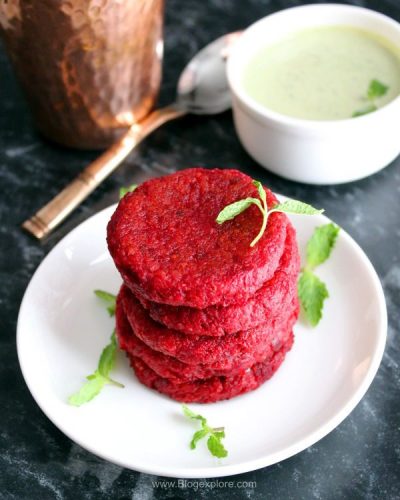 beetroot tikki recipe, beetroot patties, oats tikki with beetroot