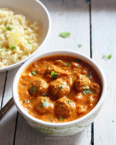 soya chunks curry recipe, meal maker curry, soya nuggets curry